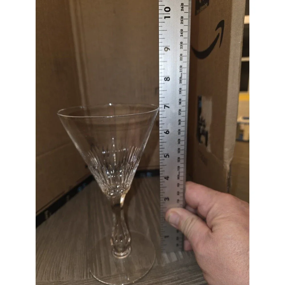 Vintage Set Of 8 Seneca 164-1 Water/Wine Glasses 7" Tall - Picture 4 of 7